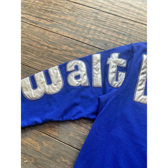 DISNEY Walt Disney World Wishes Come True Blue & Silver Pullover Sweatshirt M - Picture 3 of 6